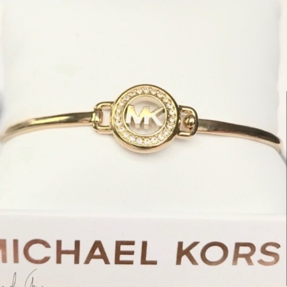 NWT authentic MK gold tone logo bracelet - Picture 2 of 7